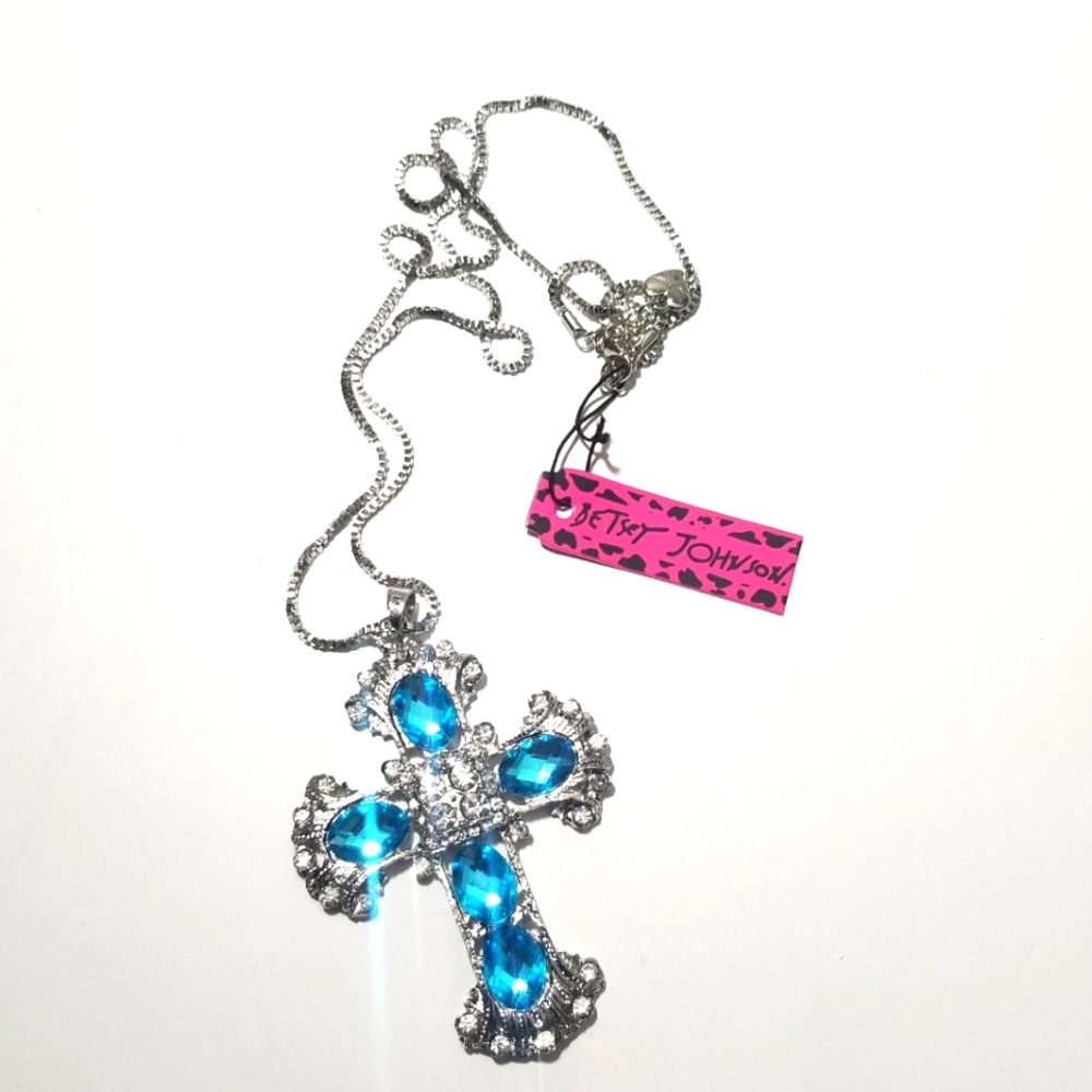 Betsey Johnson cross necklace